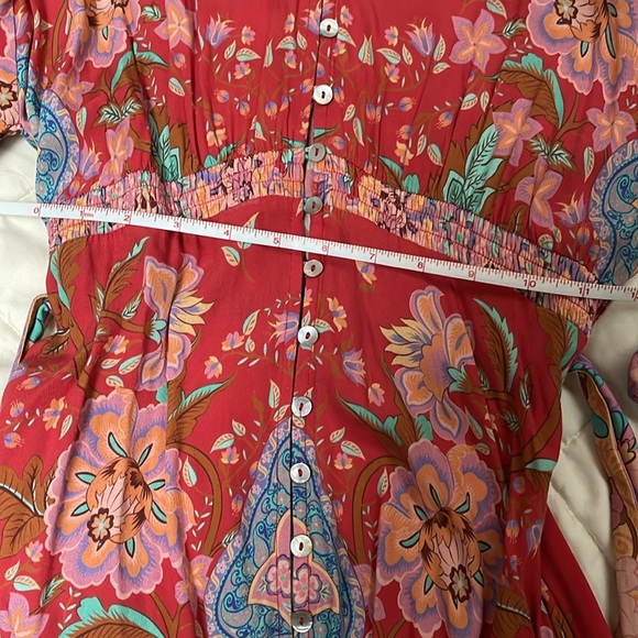 Spell Lotus Floral Bohemian Maxi Dress - Red and Blue - Picture 7 of 7